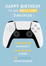 Funny Birthday Card for Daughter - Gamer – Gaming created by Macie Dot Doodles