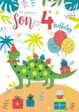 Traditional Birthday Card - Son - 4th created by IC&G