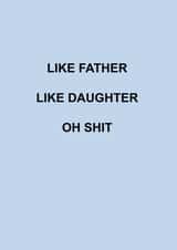 Funny birthday, fathers day card for dad created by Roxy Doodles