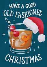 Christmas Card - Old Fashioned Cocktail created by Silky Rose Design