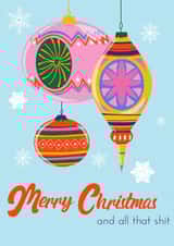 Rude Christmas Card - Decorations - All That Shit created by Art by rowley