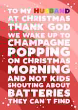 Funny Christmas Card - Husband - LGBTQ+ created by Pickled Prints