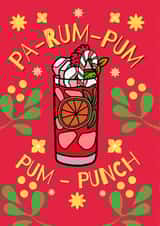 Pretty Christmas Card - Rum Punch created by original fox designs