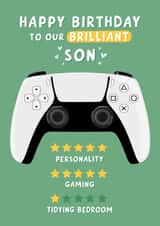 Funny Birthday Card - Son - Gaming created by Macie Dot Doodles