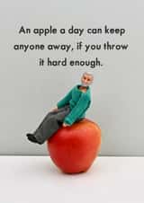 Funny Get Well Card - An Apple a Day created by Bold & Bright Cards