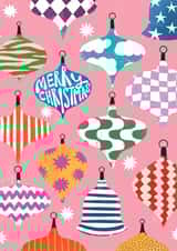 Retro and Pretty Christmas Card - Decoration/Baubles created by AbiGoLucky