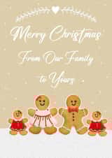 Cute Christmas Card - Our Family to Yours - Two Daughters created by Mo&Co