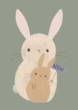 Cute New baby Card - Bunnies created by Vicky Carpenter