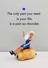 Funny Thinking of You Card - Pain Au Chocolat created by Bold & Bright Cards