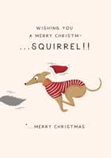 Funny Christmas Card - Dog - Squirrel! created by Studio Mads