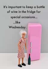 Funny Birthday Card - Mid-Week Wine created by Bold & Bright Cards