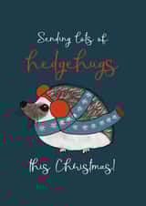 Cute hedgehog Christmas card for animal lovers! created by Her Joyful Heart