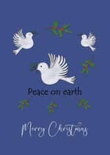 Beautiful and classical dove Christmas card design for all. created by Her Joyful Heart