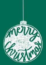 Merry Christmas Bauble- Hand drawn design created by Heather Kauffman
