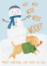 Funny Christmas Card - From the Dog created by Ink and Tot