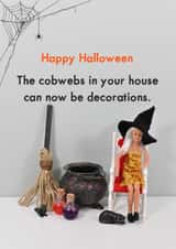 Funny Halloween Card - Cobwebs created by Bold & Bright Cards