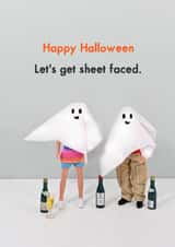 Funny Halloween Card - Sheet Faced created by Bold & Bright Cards