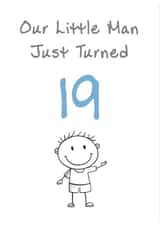 Cute Birthday Card - Son - Little Man - 19th created by @MisterDave