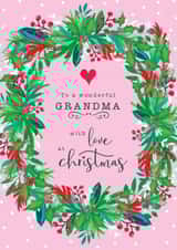 Traditional Christmas Card - Grandma Wreath created by The Boy and the Bear