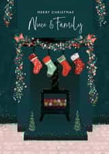 Traditional Christmas Card - Niece & Family created by Rebecca Prinn