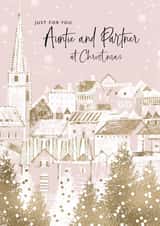 Pretty Christmas Card - Auntie and Partner created by Rebecca Prinn