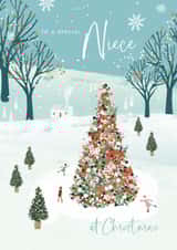 Pretty Christmas Card - Niece created by Rebecca Prinn