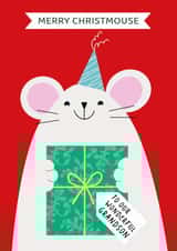 Cute Christmas Card - Grandson - Mouse created by Paper Heart Designs