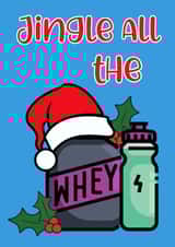Funny christmas card for fitness fans and gym lovers created by Just Jojo