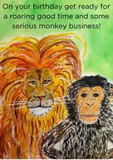 Cute and funny birthday card for friend / significant other created by Julia Herd