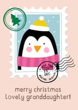 Cute Christmas Card - Lovely Granddaughter created by Zoe Spry