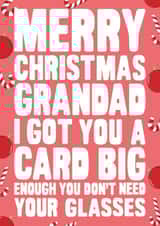 Funny Christmas Card - Grandad - Big Enough Card created by Naughty Nice
