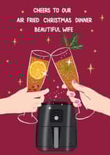 Funny Christmas Card - Wife - Air Fryer created by Naughty Nice