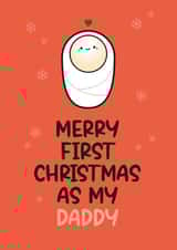 Cute Christmas Card - New Dad - From The Baby created by Twisted Haggis