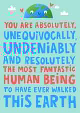 Funny Love & Friendship Card - Most Fantastic Human Being created by Lucy Maggie Designs