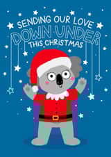 Koala Christmas - Send Love Down Under - Australia Christmas - Across the Miles created by Ludicrous Prints