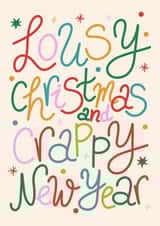 Funny Christmas Card - Lousy and Crappy created by @tikkled.pink