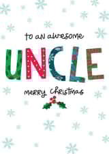 Heartfelt Christmas Card - Uncle created by The Boy and the Bear