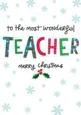 Heartfelt Christmas Card - Teacher created by The Boy and the Bear