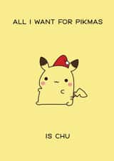 Cute Christmas Card - Pokemon - Pikachu created by Rishi