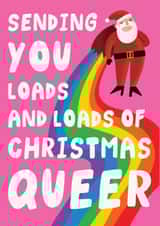 LGBTQI+ LGBT Funny Gay Lesbian Queer Christmas Card created by AbiGoLucky