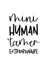 Cute Teacher Thank You Card - Mini Human Tamer created by Charlie Potts