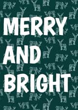 Merry and Bright Christmas Card created by Dolly and Fred