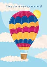 Time for a new adventure! Hot air balloon, travelling, university, new job created by Evie Warren Illustration