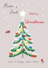 Pretty Christmas Card - Parents - Classic Tree created by SABIVO Design by Sabina