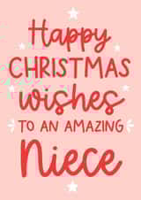 Cute Christmas Card for an Amazing Niece created by Word Up Creative