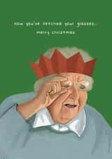 Funny Christmas Card - Blind Old Woman created by AbiGoLucky