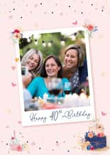 Personalised Birthday Photo Card created by IC&G - Photo2023 40th Birthday Personalised Photo Card 22167