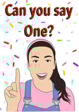 Fun Ms Rachel style 1st birthday card for every baby's fave YouTuber created by The little northerner 