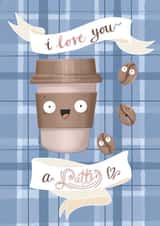 Cute Anniversary Card - Love You a Latte created by The Painty Panda