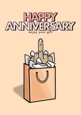 Rude - Middle Finger Gift Bag - Anniversary created by fyou cards